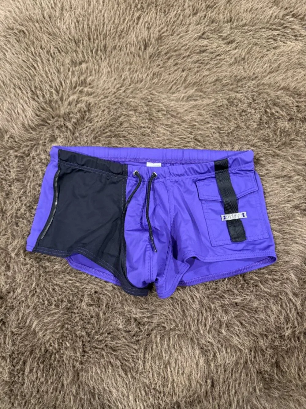 Gregg Homme Men's Swim Trunk Size Small Purple Black Like New